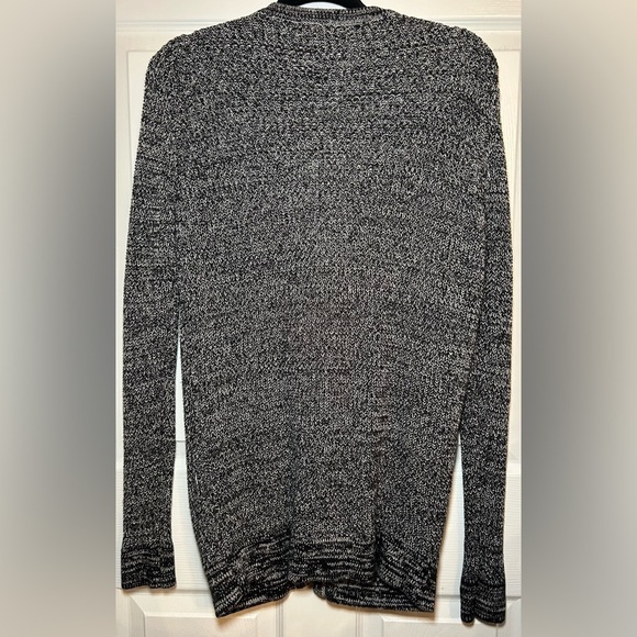 FOREVER 21 Marled Front-Pocket Button Cardigan- Black/White Size Small - Picture 3 of 6